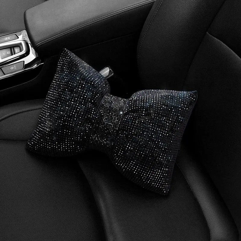 TEEK - Crystal Bowknot Car Support Cushions