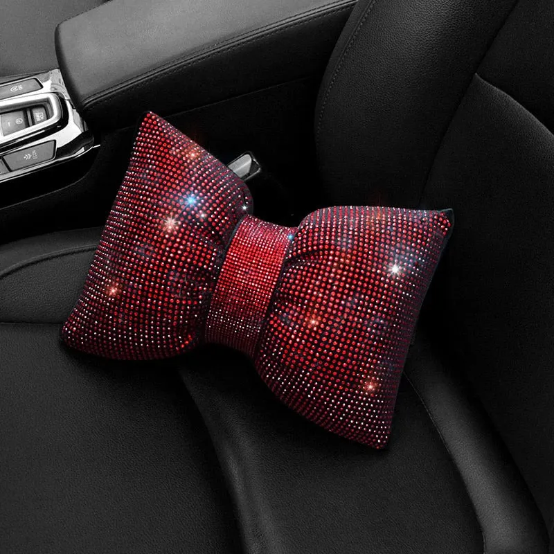 TEEK - Crystal Bowknot Car Support Cushions