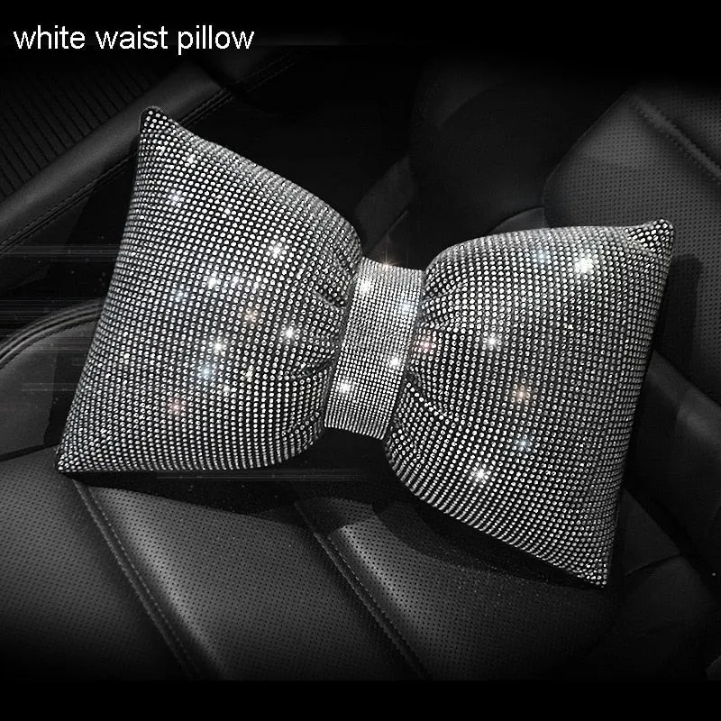 TEEK - Crystal Bowknot Car Support Cushions