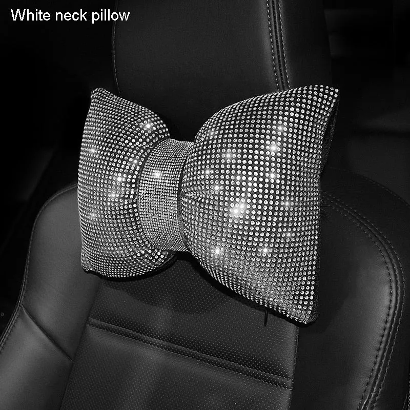 TEEK - Crystal Bowknot Car Support Cushions