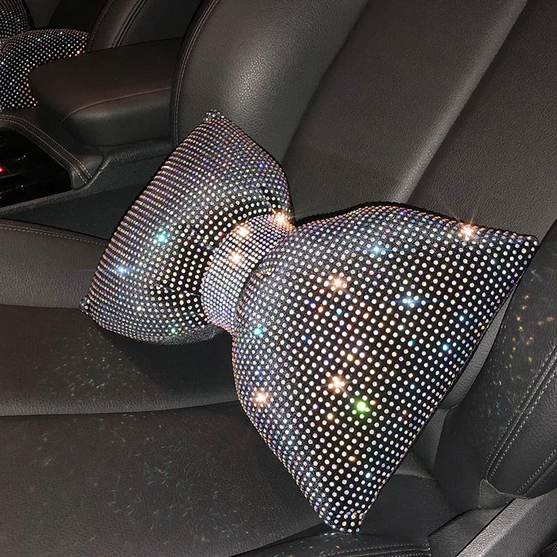 TEEK - Crystal Bowknot Car Support Cushions