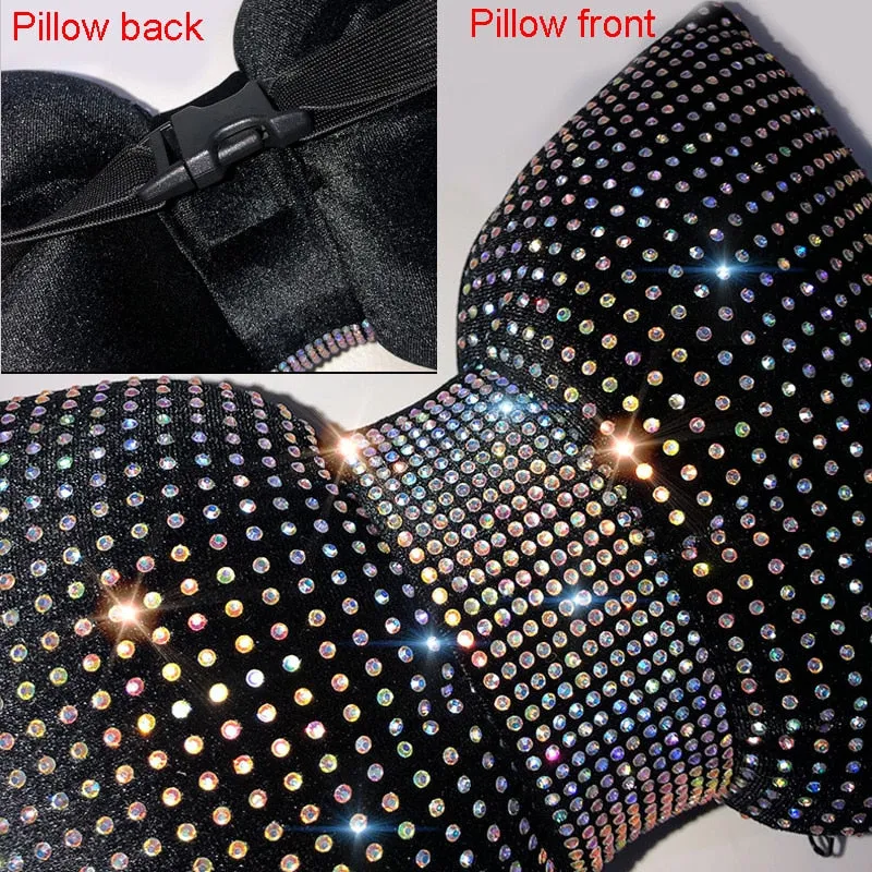 TEEK - Crystal Bowknot Car Support Cushions