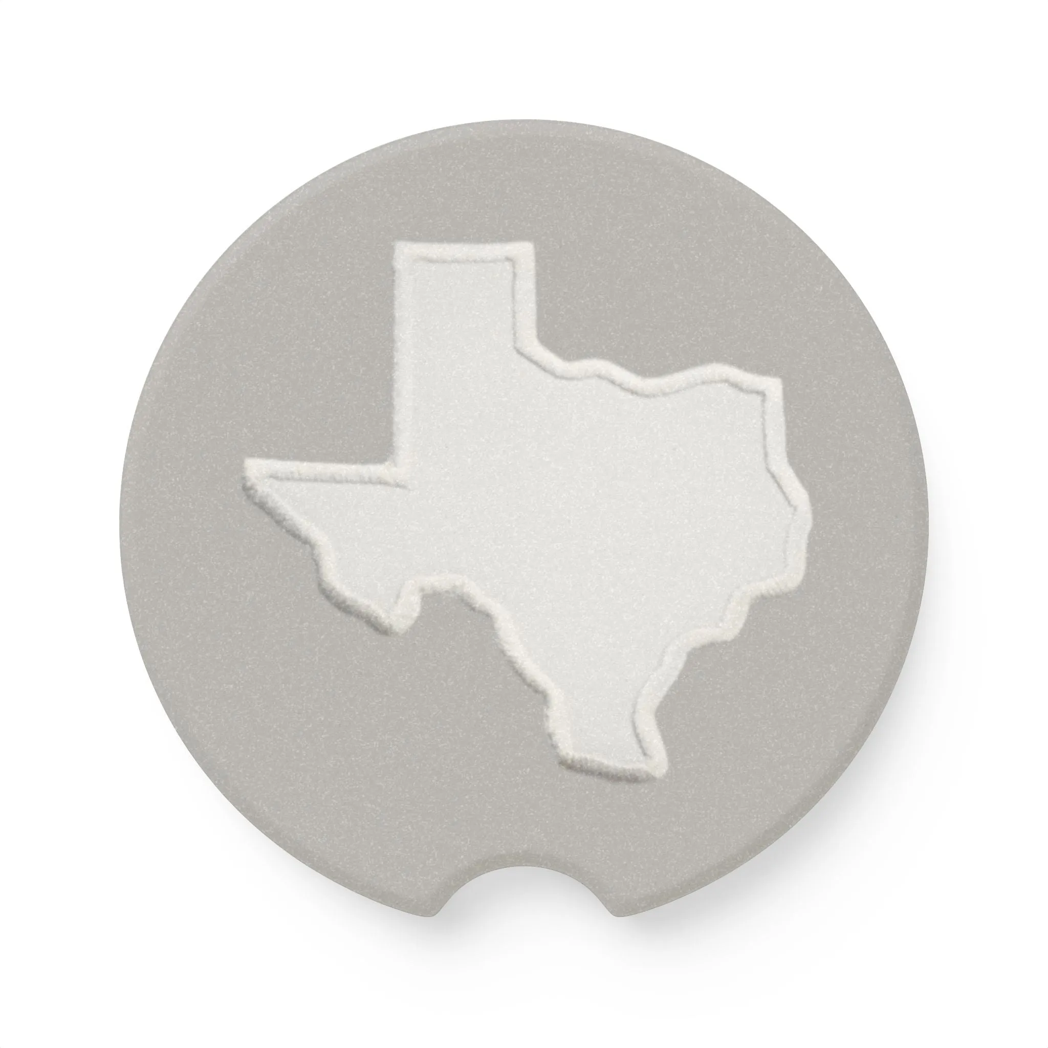 Texas Light Gray Soapstone Car Coaster