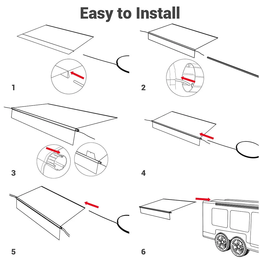 TheLAShop 14 foot Awning Fabric Replacement RV Slide Topper