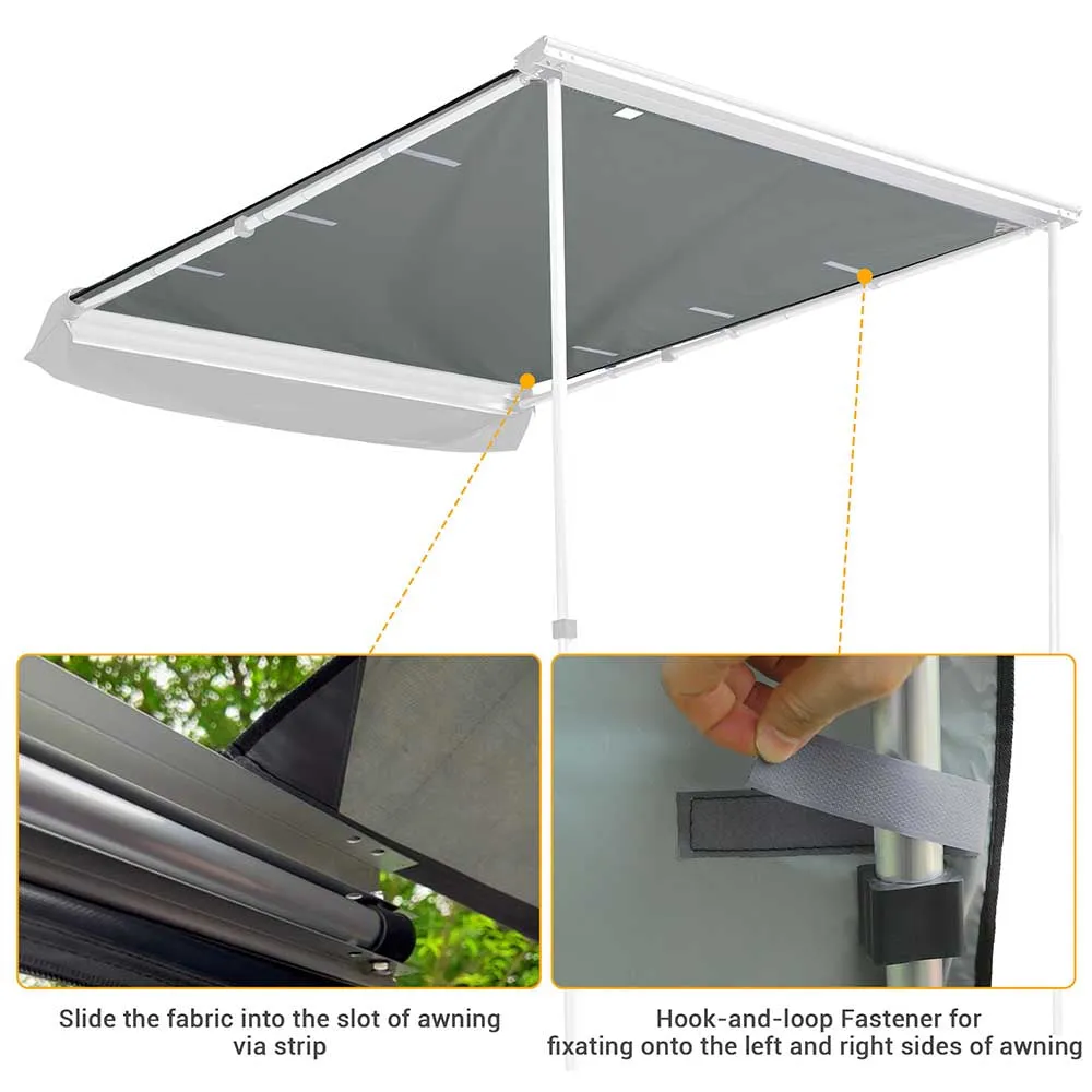 TheLAShop 4' 7" x 6' 7" Car Awning Canopy (4.5'x6') UV50  PU2,000mm