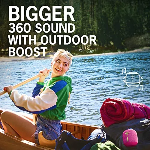 Ultimate Ears Wonderboom 2, Portable Wireless Bluetooth Speaker, Big Bass 360 Sound, Waterproof/Dustproof IP67, Floatable, 33-m (100-ft) Range - Deep Space