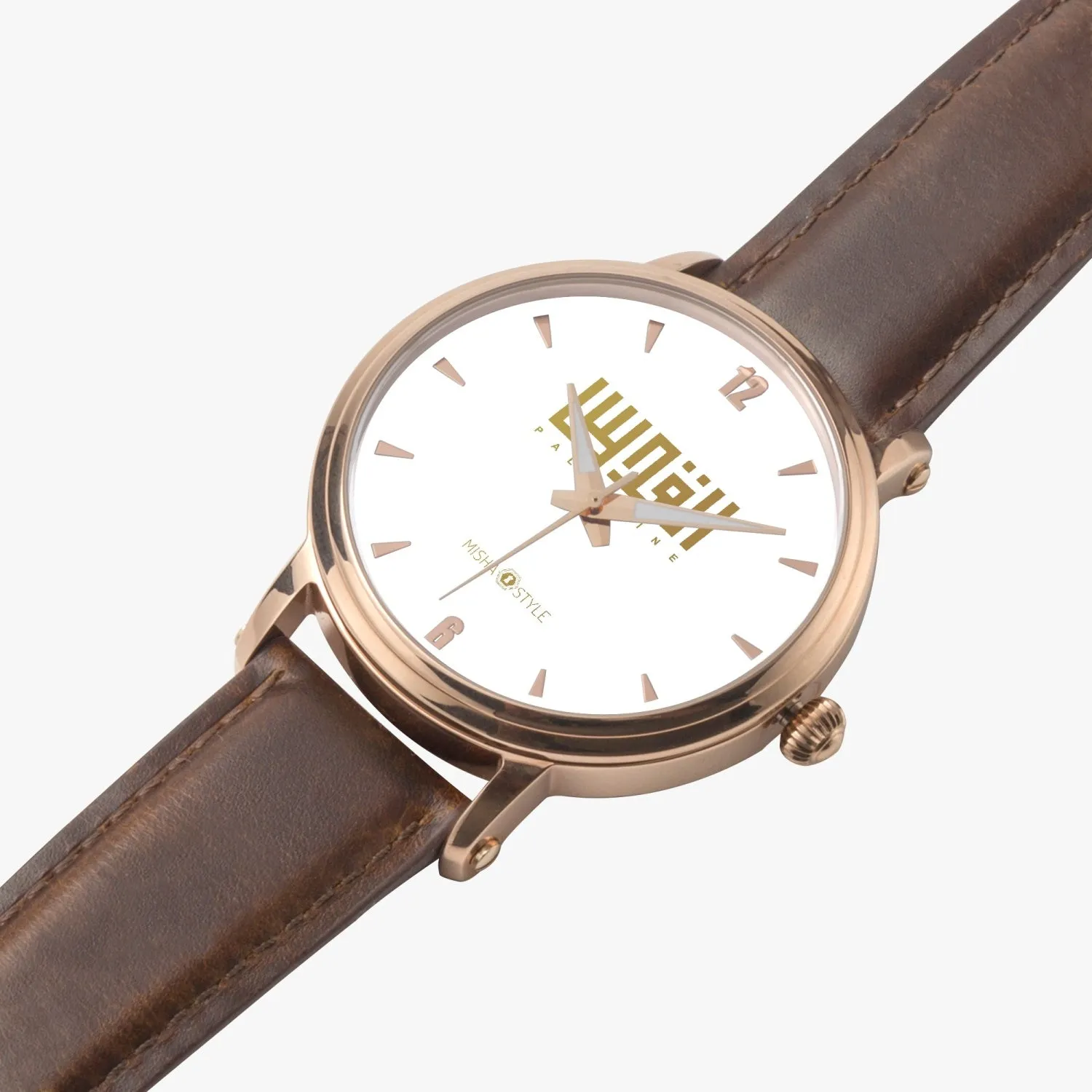 Unisex Automatic Watch (Rose Gold) - White Leather