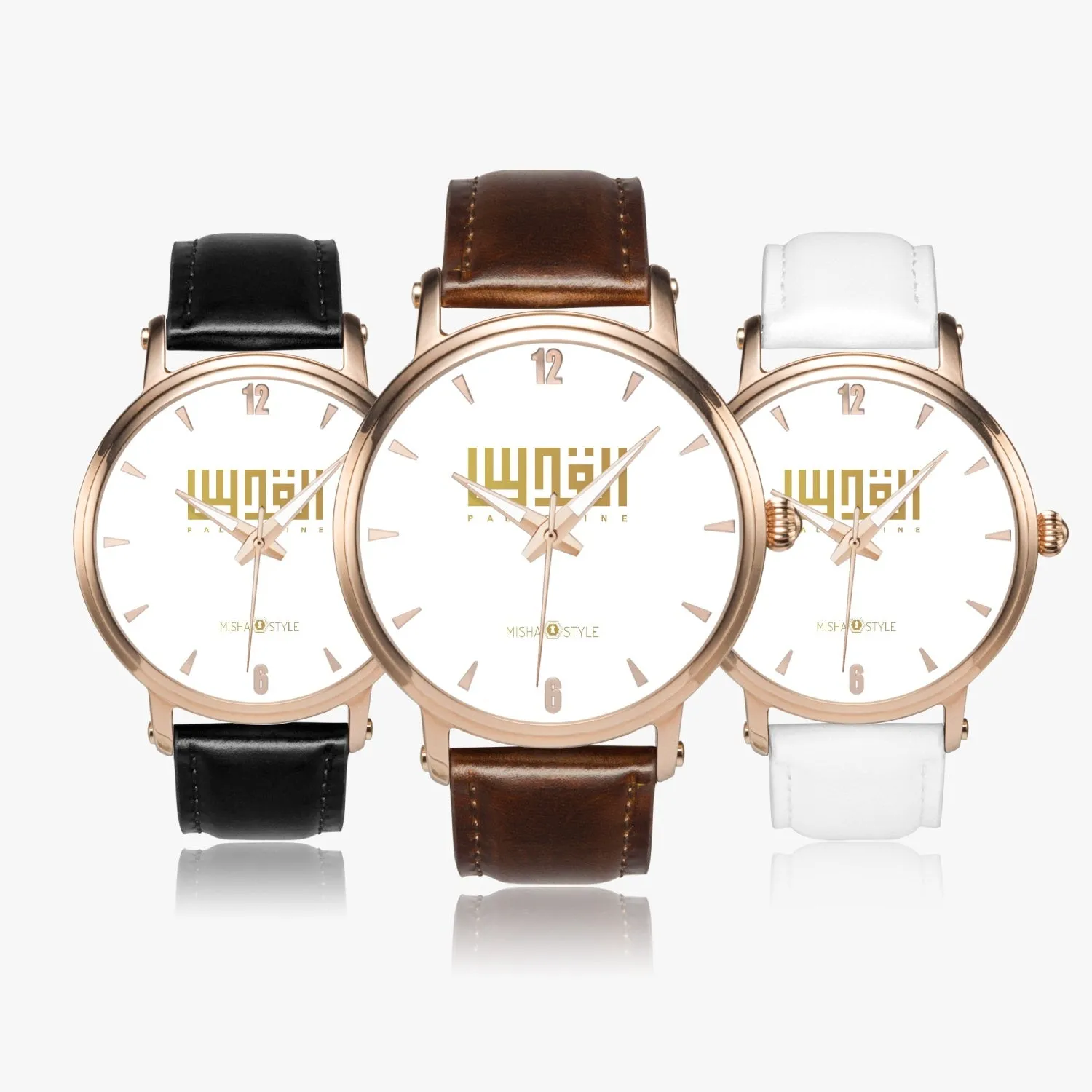 Unisex Automatic Watch (Rose Gold) - White Leather