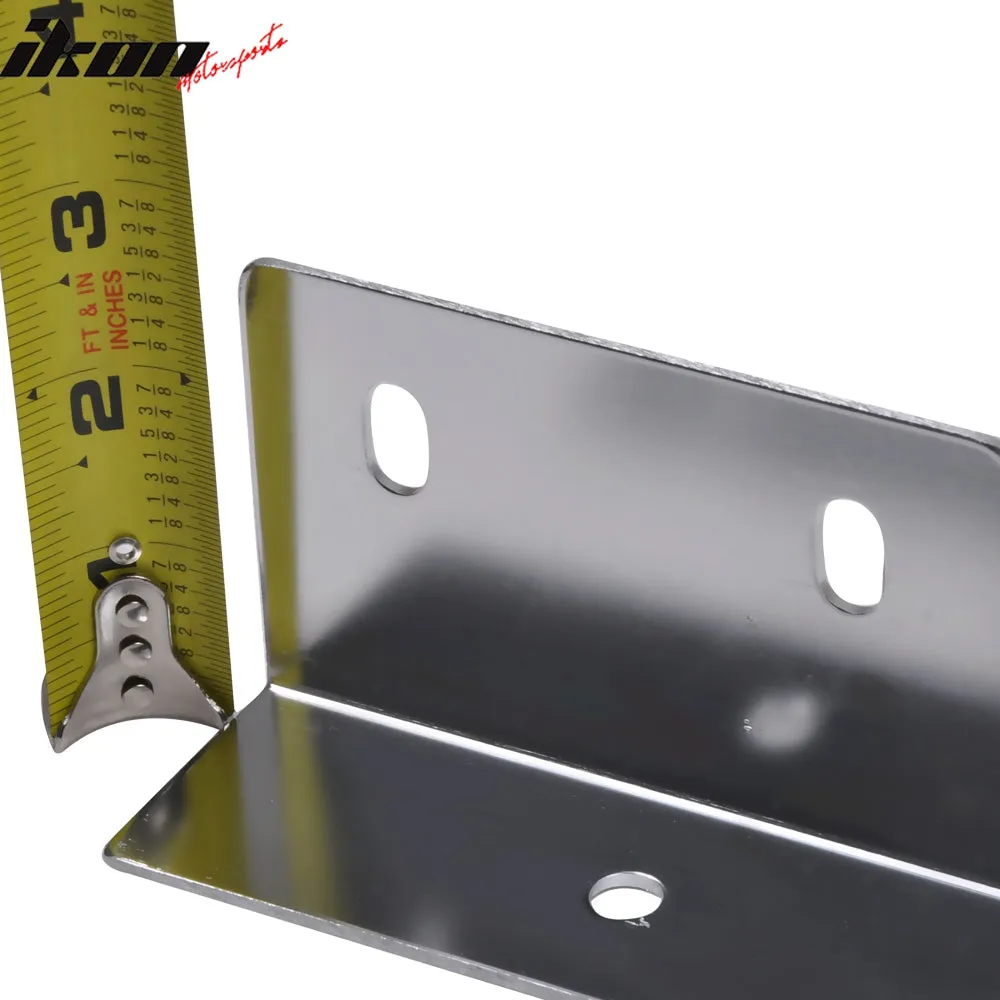 Universal Silver Front License Plate Mounting Bracket Aluminum