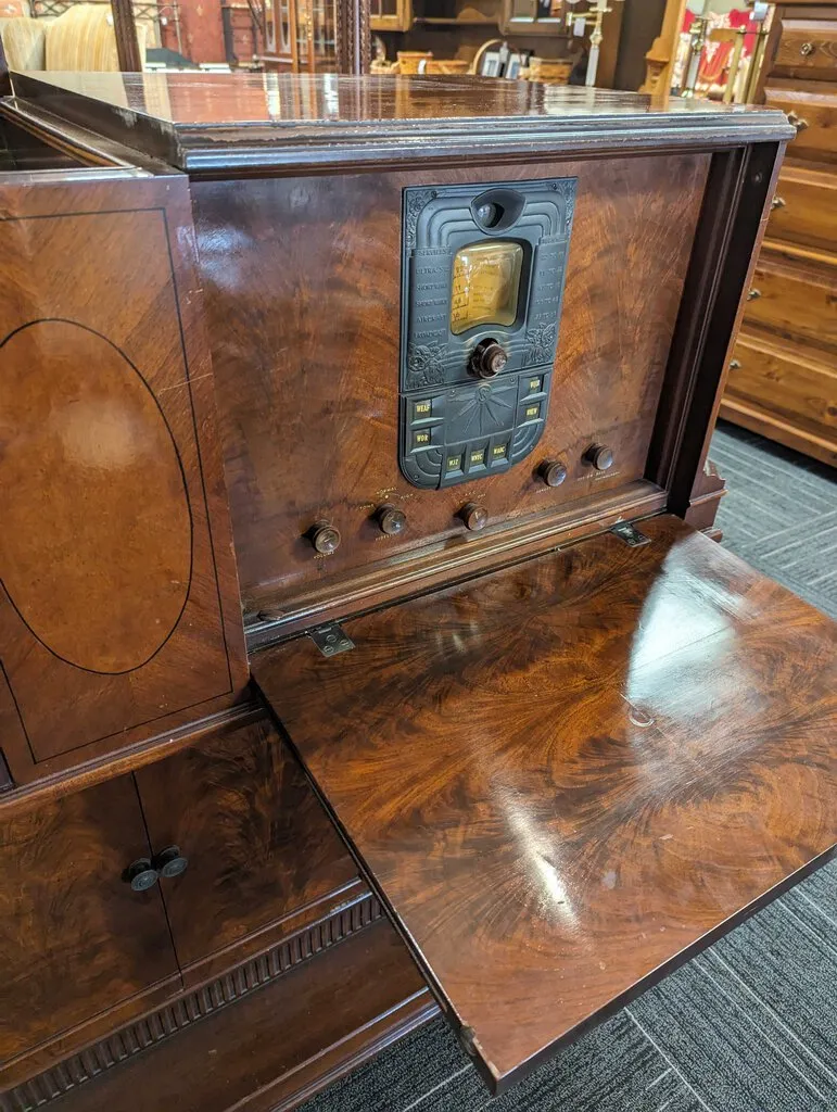 Vintage Mahogany Stereo Cabinet