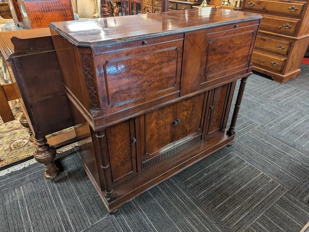 Vintage Mahogany Stereo Cabinet