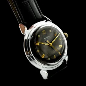 Vintage Rodina 1MCHZ Soviet automatic mechanical watch 22 jewels, black dial