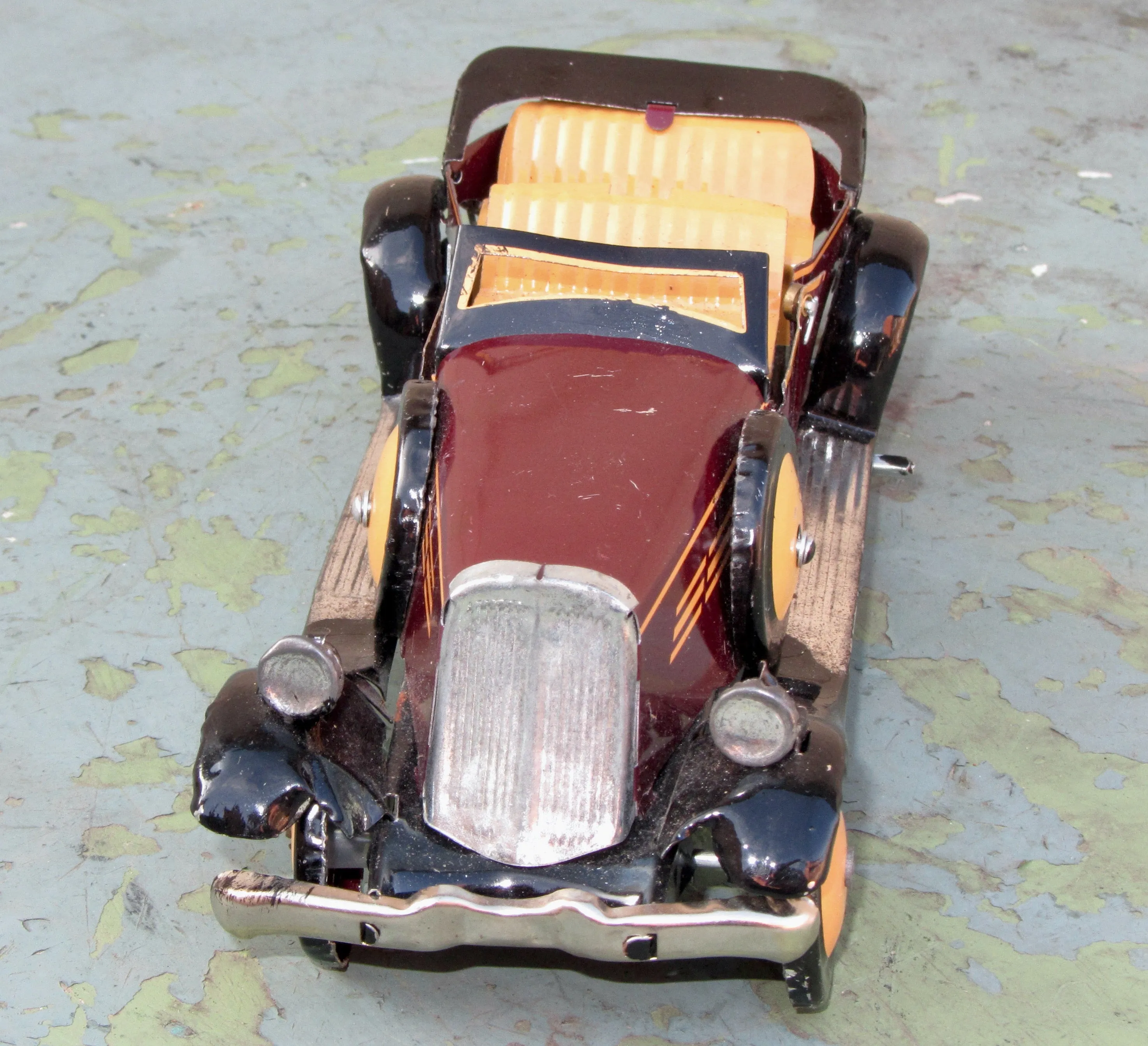 Vintage Tinplate Clockwork Car