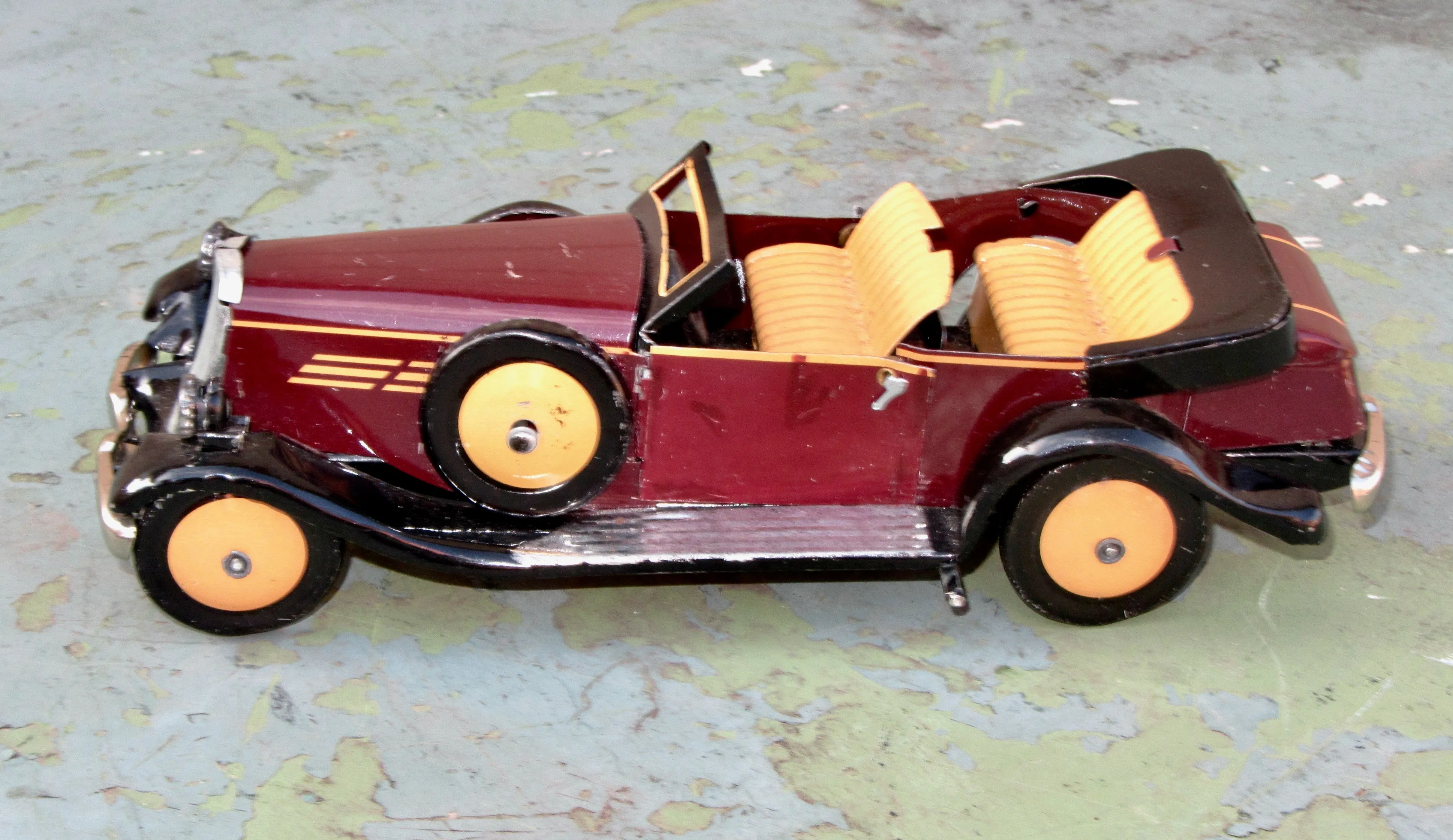 Vintage Tinplate Clockwork Car