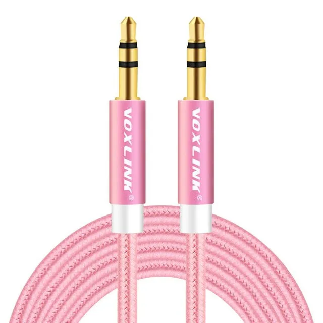 VOXLINK 1m/2m/3m Gold Plated Plug 3.5mm Aux Cable Male to Male Audio Cable Line For Car iPhone MP3/MP4 Headphone Speaker