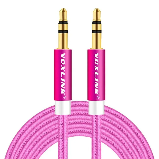 VOXLINK 1m/2m/3m Gold Plated Plug 3.5mm Aux Cable Male to Male Audio Cable Line For Car iPhone MP3/MP4 Headphone Speaker