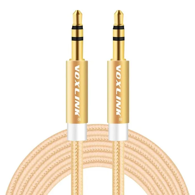 VOXLINK 1m/2m/3m Gold Plated Plug 3.5mm Aux Cable Male to Male Audio Cable Line For Car iPhone MP3/MP4 Headphone Speaker