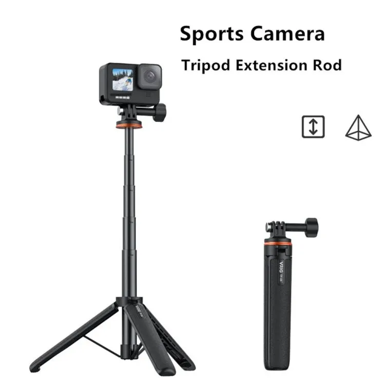 VRIG Action Camera Tripod Selfie Stick 17-51cm Adjustable Extension Pole for Insta360 / DJI Action / GoPro HERO