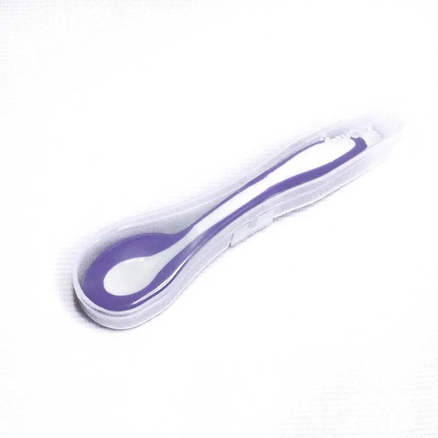 Wee Baby Weaning Spoon with Carrying Case  (Purple)