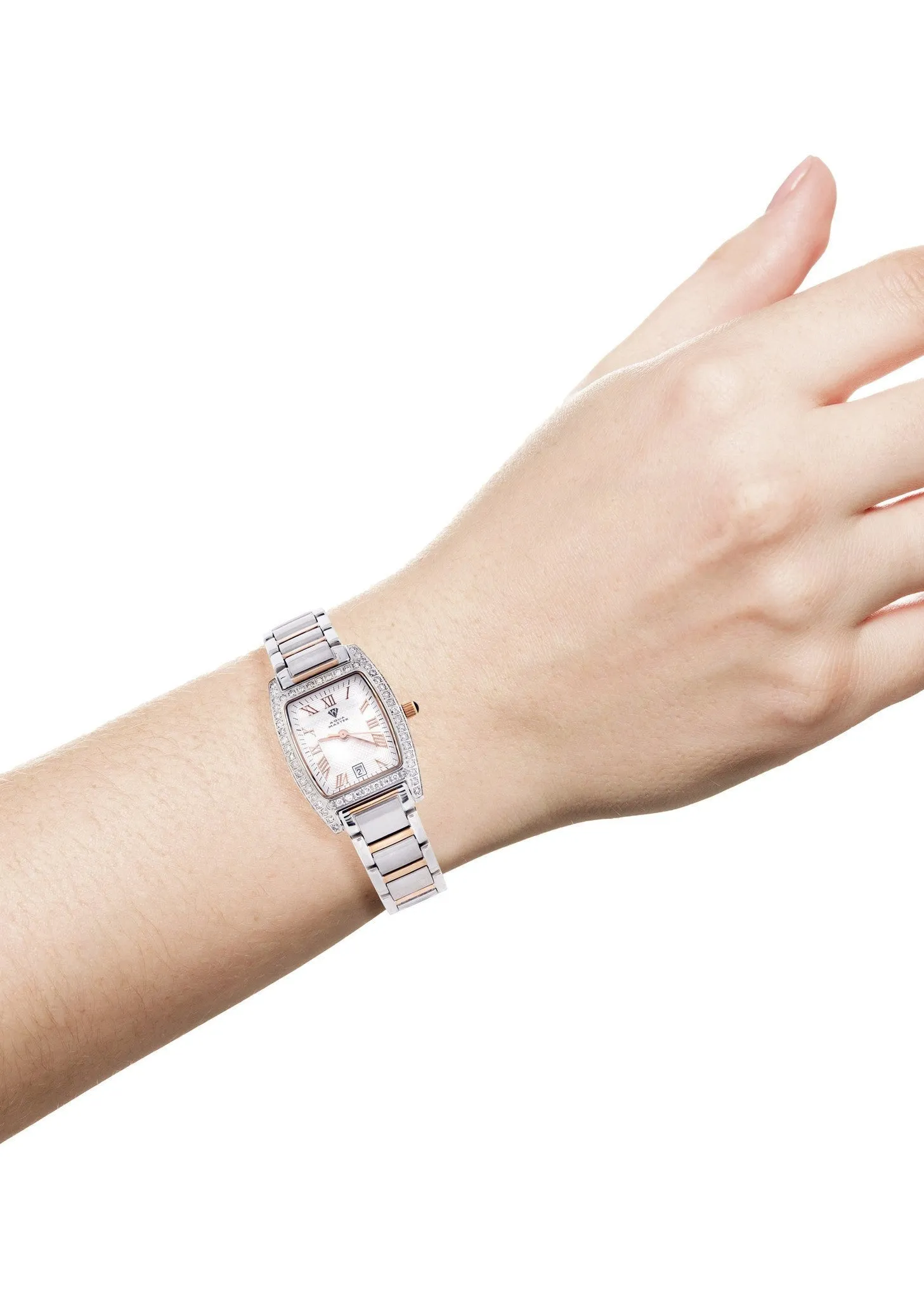 Womens Rose Gold Tone Diamond Watch | Appx 1.12 Carats