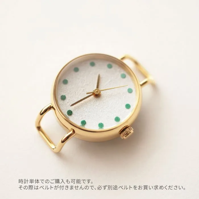 Women's Wristwatch - Verdigris Color, Japanese handmade wrist watch