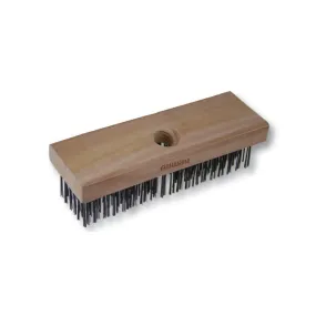 Wood Handle Wire Brush - 6X19, Labelled