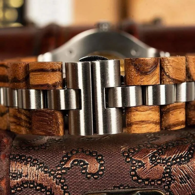 Wooden Mechanical Watch For Men and Women