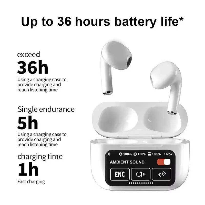 XIAOMI A10 Pro ENC Noise Canceling TWS Wireless Earphone Bluetooth5.4 Headphone Touch Screen HiFi Stereo Headset For Android iOS