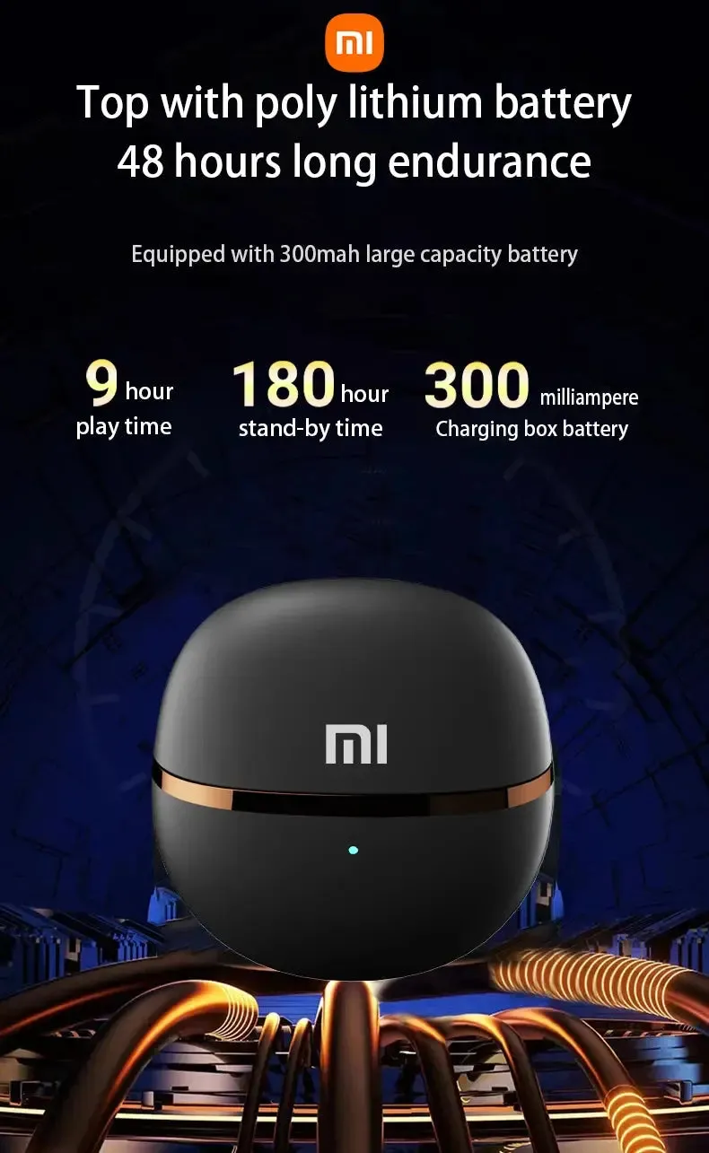 Xiaomi A34 Headphone In Ear Wireless Bluetooth 5.3 Earbuds HiFi Stereo Sound Headset Sports Earbuds HD Call With Mic For Android