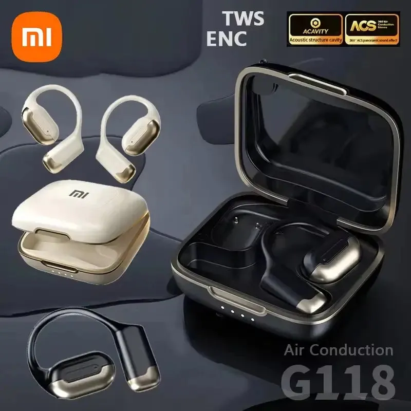 Xiaomi G118 Wireless Hi-Fi Headset Ear-Hook Sports Running Headphone Bluetooth 5.4 Air Conduction ENC Earphone For Android iOS