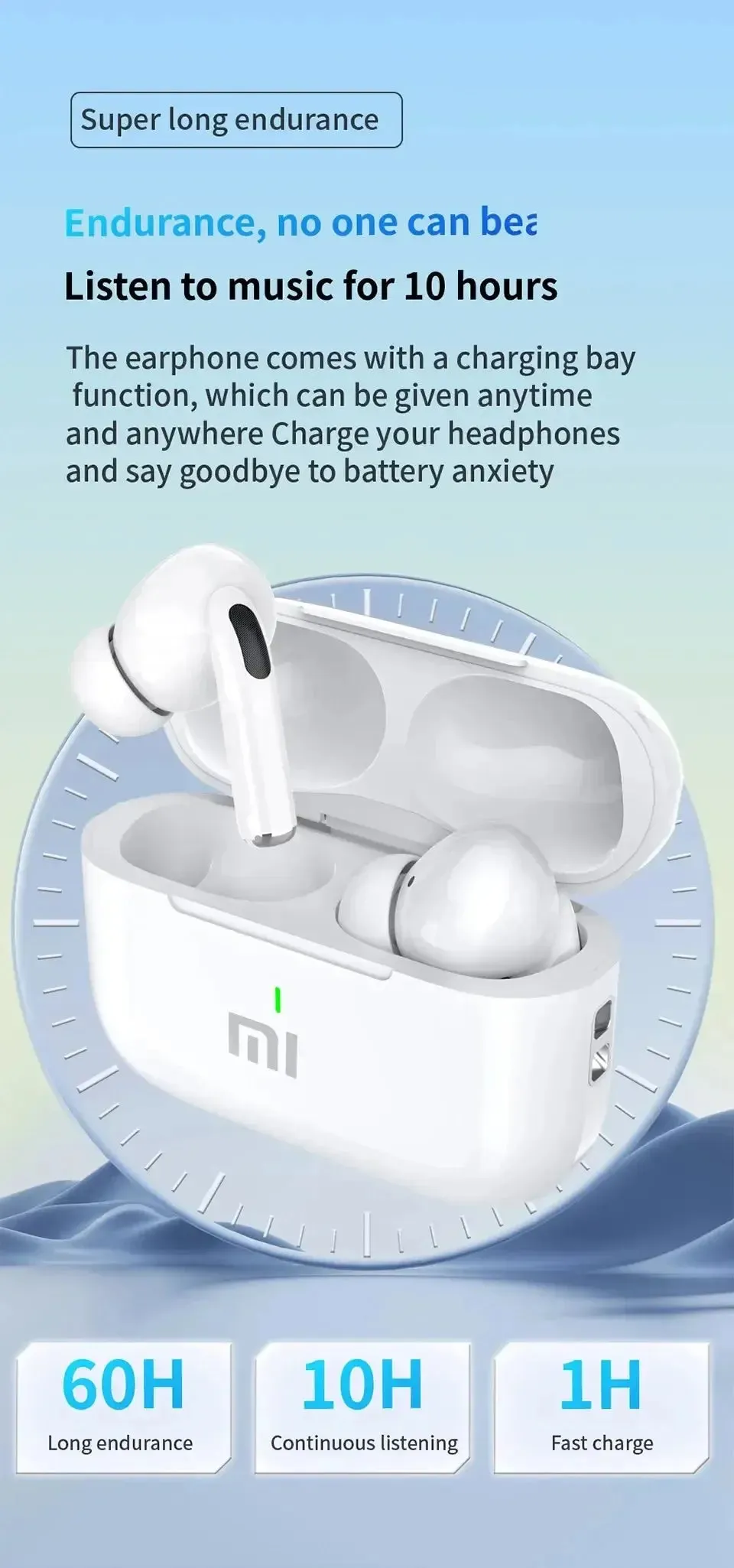 XIAOMI Wireless Bluetooth 5.3 Earphones ANC TWS Touch Control Active Noise Cancelling In Ear Buds Sport Earphones With Mic