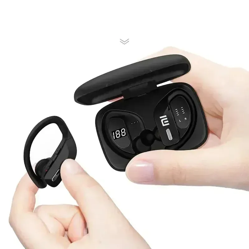 XIAOMI Wireless Bluetooth Earbuds Mijia T17 Dual LED Display Headphones Bass Sound Earhooks In-Ear Earbud With Mic For Workout