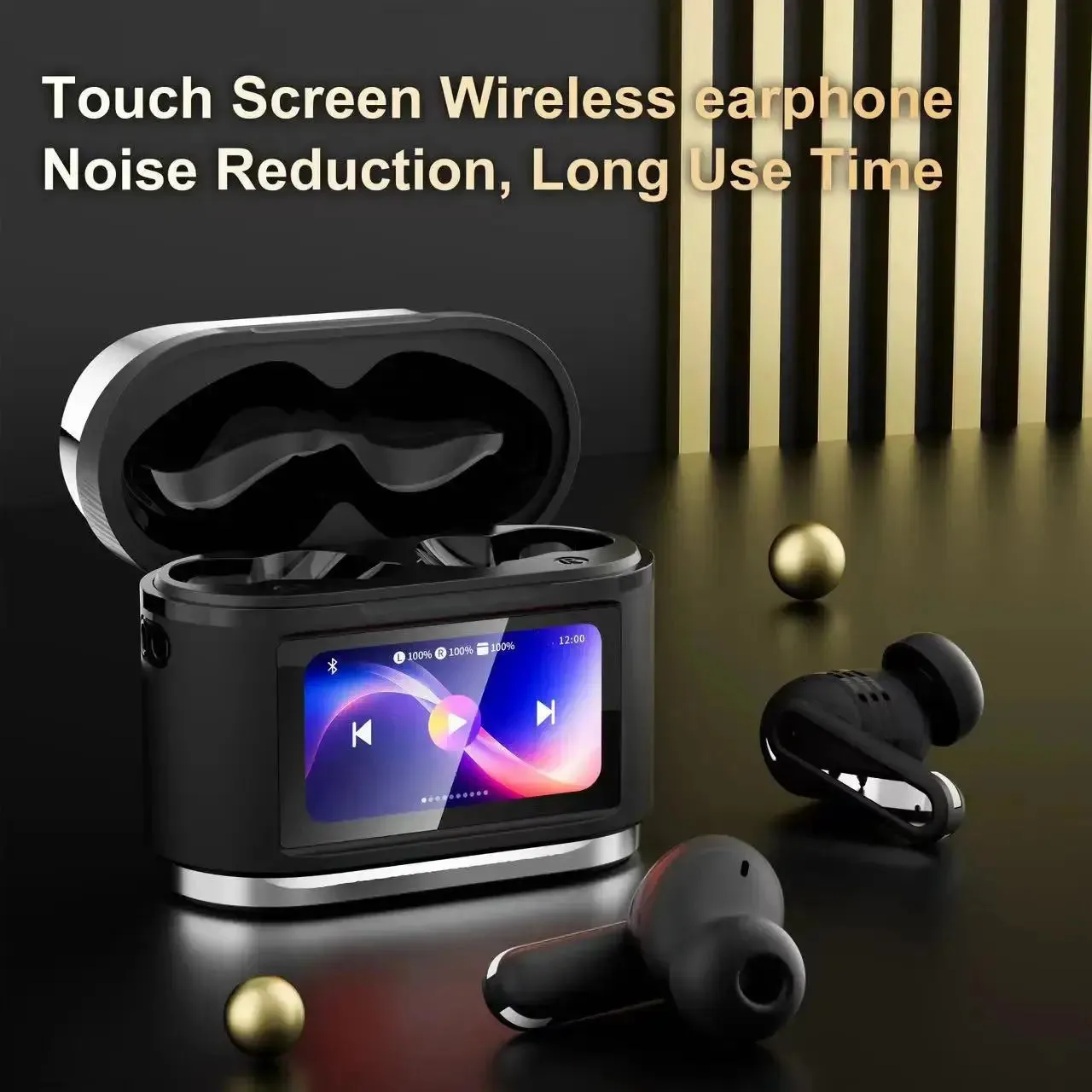 Xiaomi Wireless Earbuds ANC ENC Headphones LCD Digital Display Screen Sport Earphones Built-in Mic Headset HiFi Stereo Surround