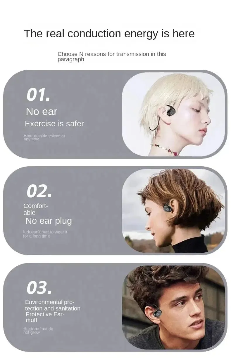 Xiaomi wireless earphones bone conduction neck-mounted Bluetooth earphones sports over-ear earphones with mic stereo earplugs