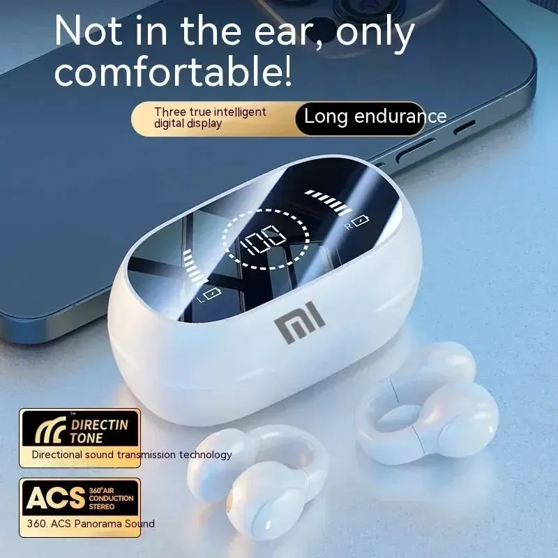 Xiaomi Wireless Headphones Bluetooth 5.3 Bone Conduction Ear Clip  Gaming Headsets 9D Stereo Noise Canceling Sport Earphones