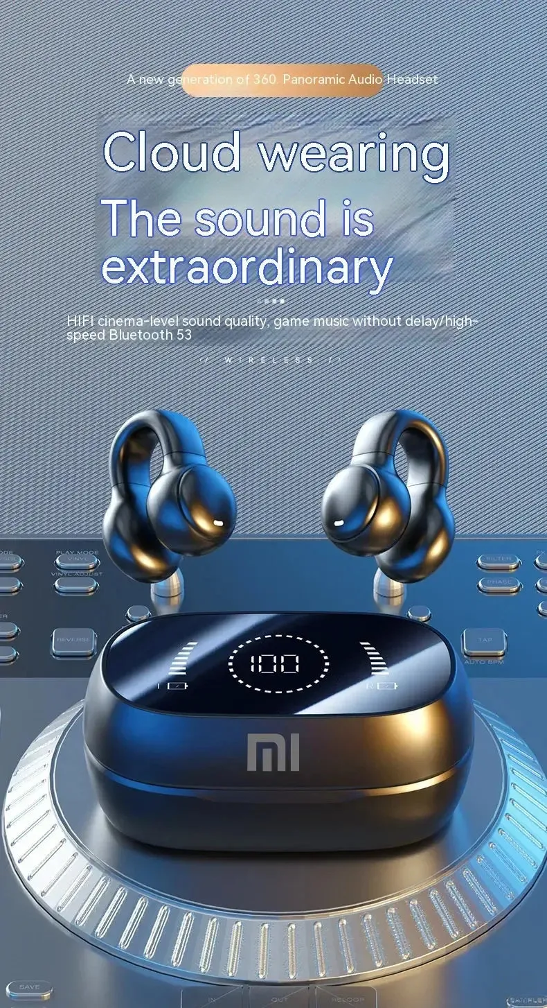 Xiaomi Wireless Headphones Bluetooth 5.3 Bone Conduction Ear Clip  Gaming Headsets 9D Stereo Noise Canceling Sport Earphones