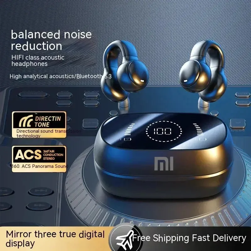 Xiaomi Wireless Headphones Bluetooth 5.3 Bone Conduction Ear Clip  Gaming Headsets 9D Stereo Noise Canceling Sport Earphones