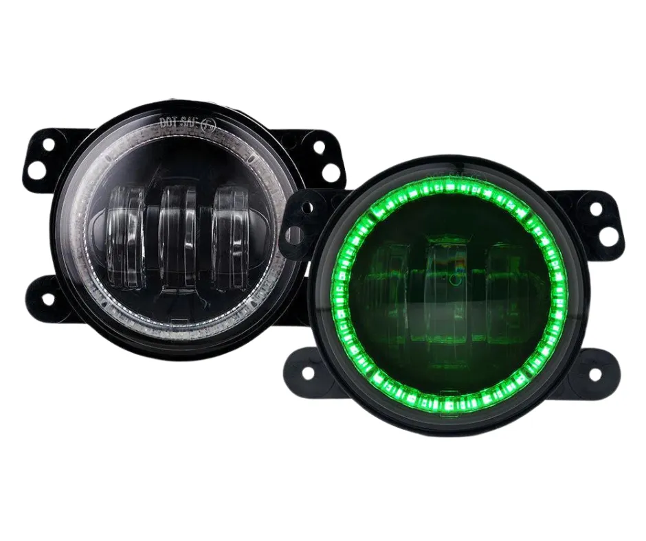 Xprite 4 Inch Halo LED Fog Lights Chrysler 300 (05-10) [Escapade Series] Multiple Color Options