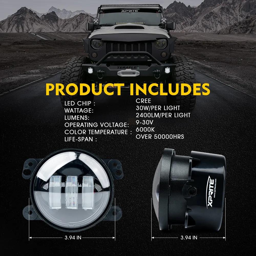 Xprite 4" LED Fog Light Dodge Charger (2011-2013) Explore Series