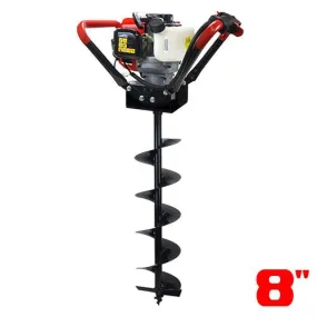 XtremepowerUS V-Type 55CC 2 Stroke Gas Post Hole Digger One Man Auger (Digger   8" Bit)