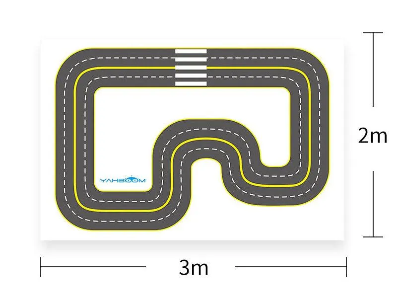 Yahboom AI visual automatic drive track map for Jetbot