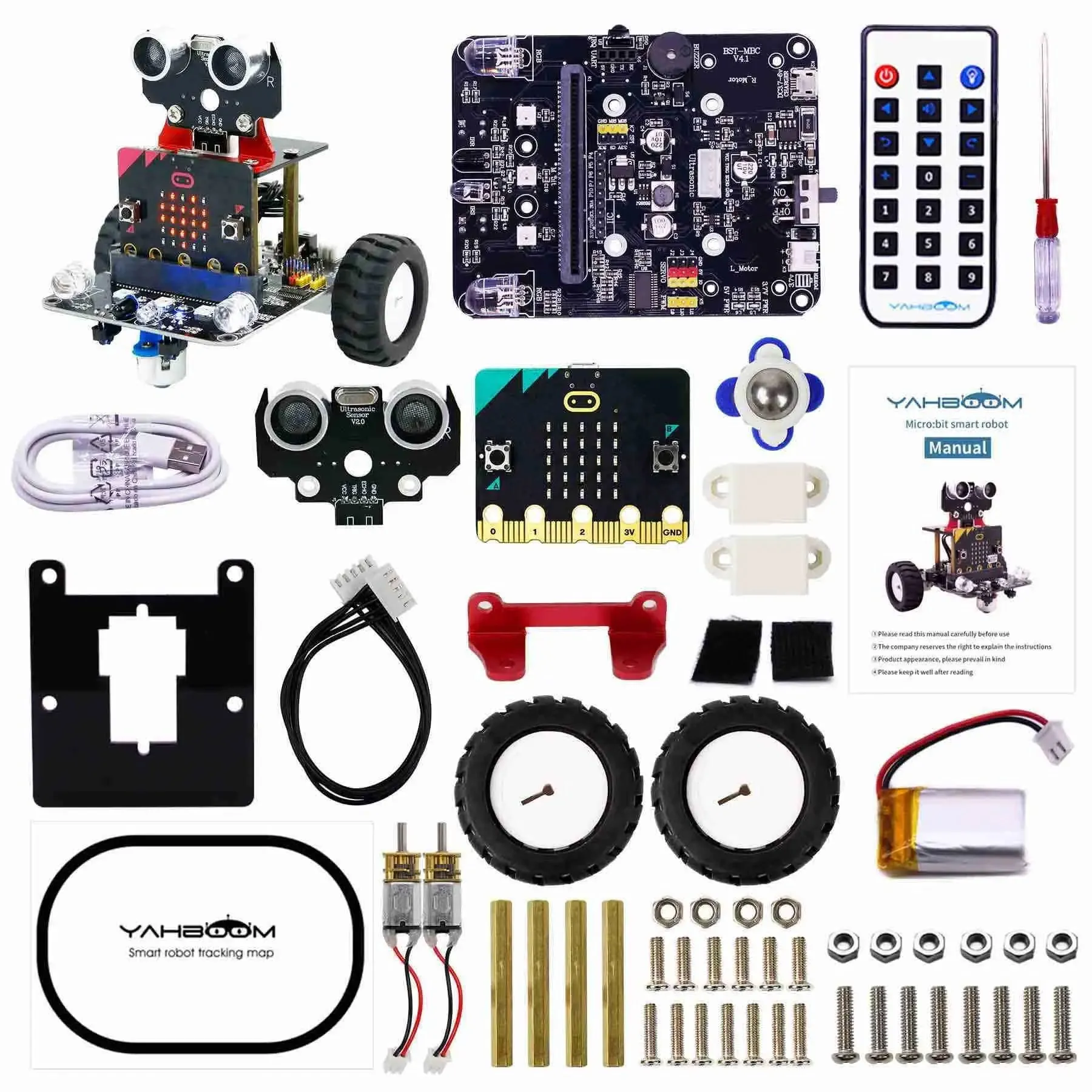 Yahboom micro:bit smart robot car bitbot with IR and APP for Micro:bit V2/V1.5