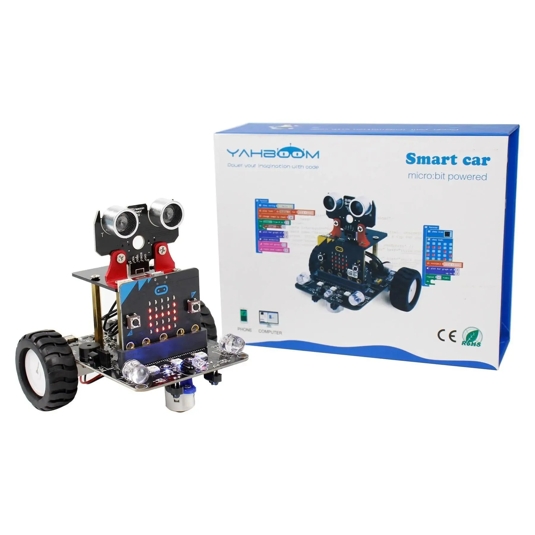 Yahboom micro:bit smart robot car bitbot with IR and APP for Micro:bit V2/V1.5