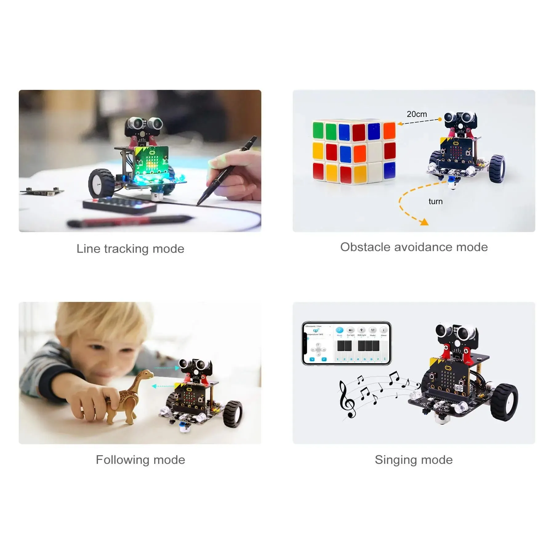 Yahboom micro:bit smart robot car bitbot with IR and APP for Micro:bit V2/V1.5