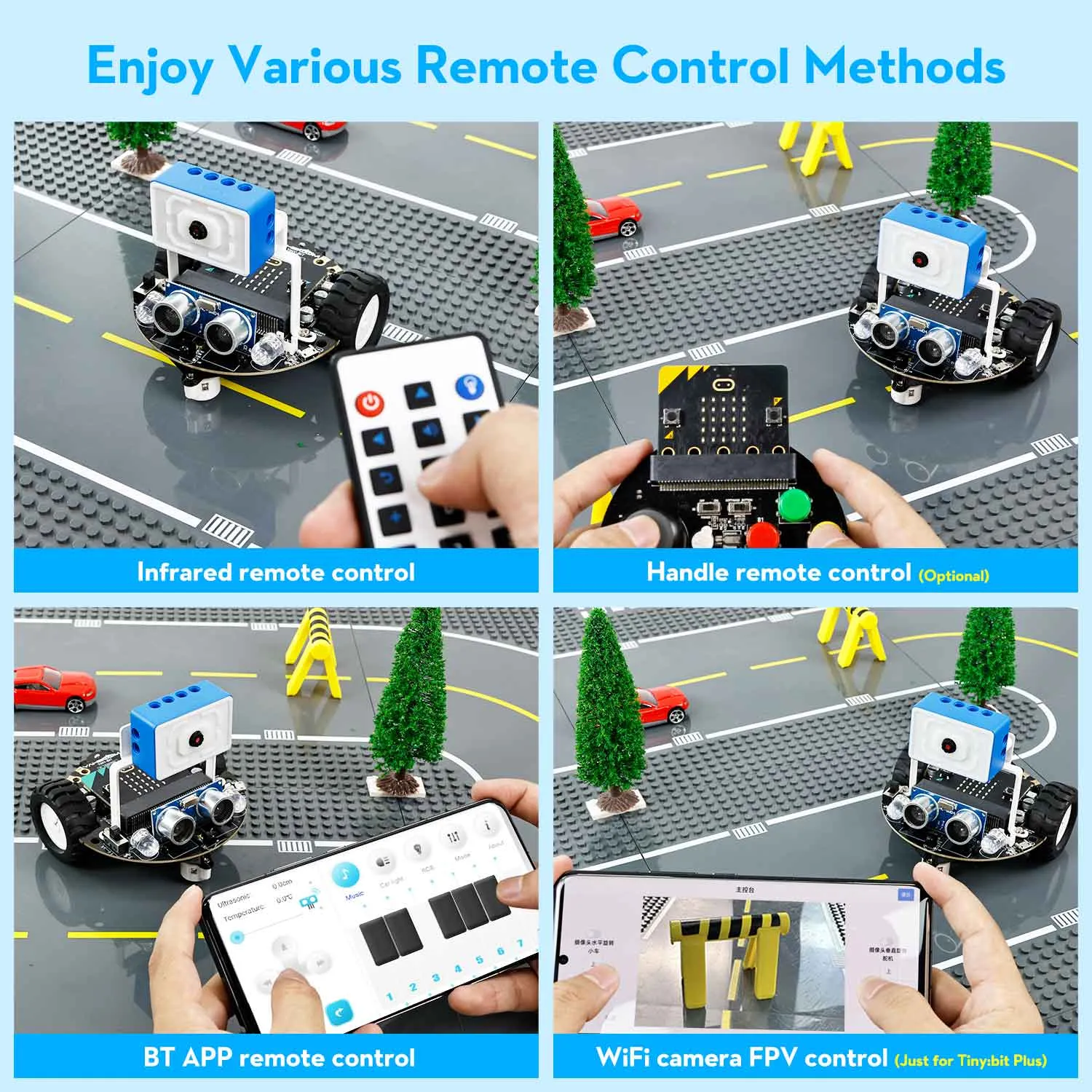 Yahboom Tiny:bit/Tiny:bit Plus smart car compatible with Micro:bit V2/1.5