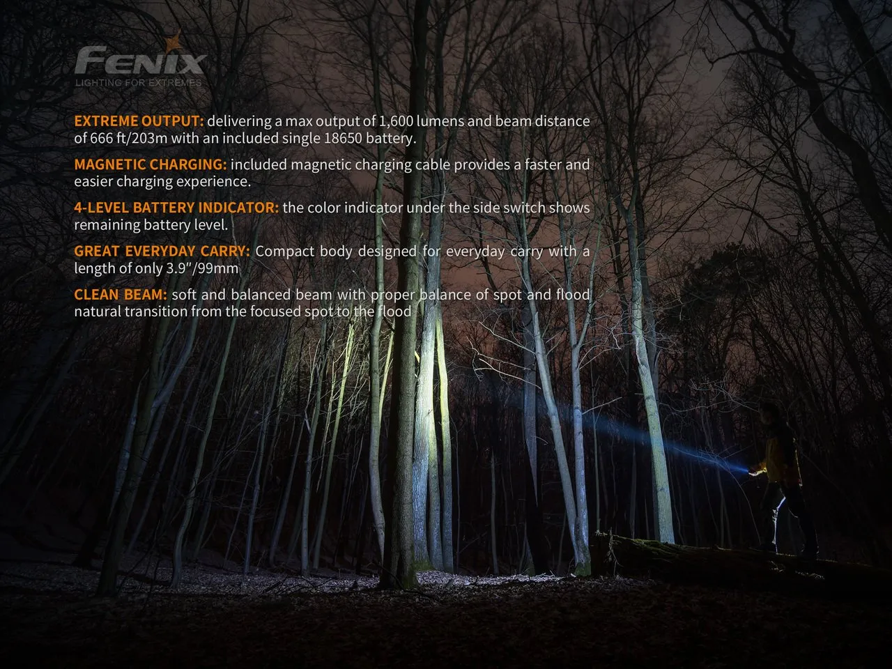 [Y.E.S] Fenix E30R Luminus SST40 LED Flashlight 1600 Lumens