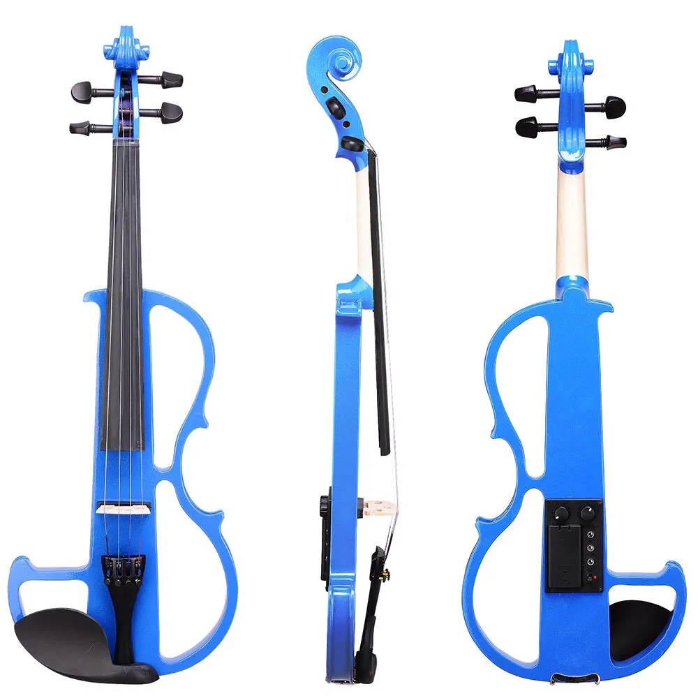 Yescom 4/4 Full Size Electric Violin Bow Case Headphone Set