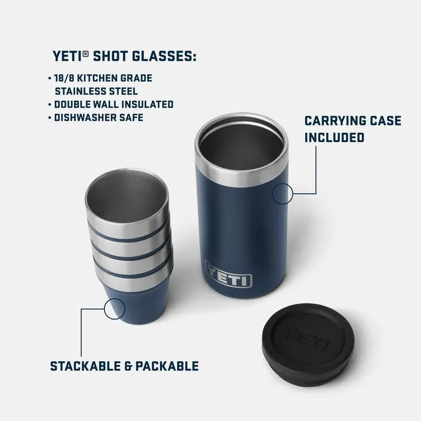 Yeti Shot Glasses & Carrying Case - Rescue Red